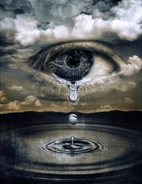 Trauriges Auge das weint - 5D DIY Diamond Painting