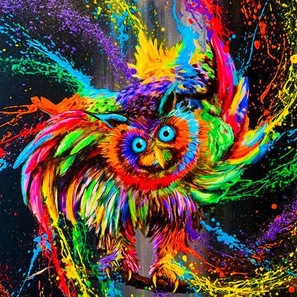 Vogel mit Farbenwirbel - Voll AB 5D DIY Diamond Painting
