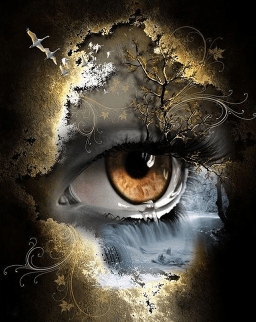 Wasserfall aus Auge - 5D DIY Diamond Painting