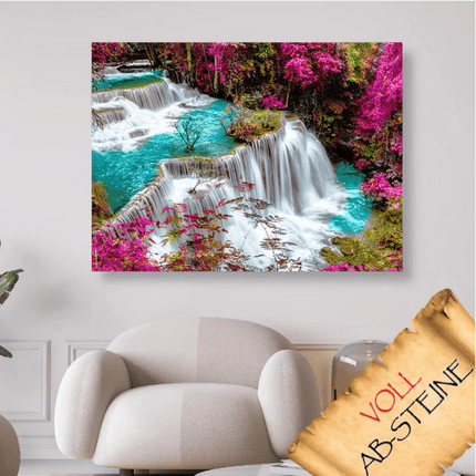 Wasserfall im Herbst - Voll AB 5D DIY Diamond Painting