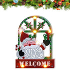 Weihnachtsmann am Fenster mit Led - Diamond Painting