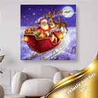 Weihnachtsmann mit Rentieren - 5D DIY Diamond Painting