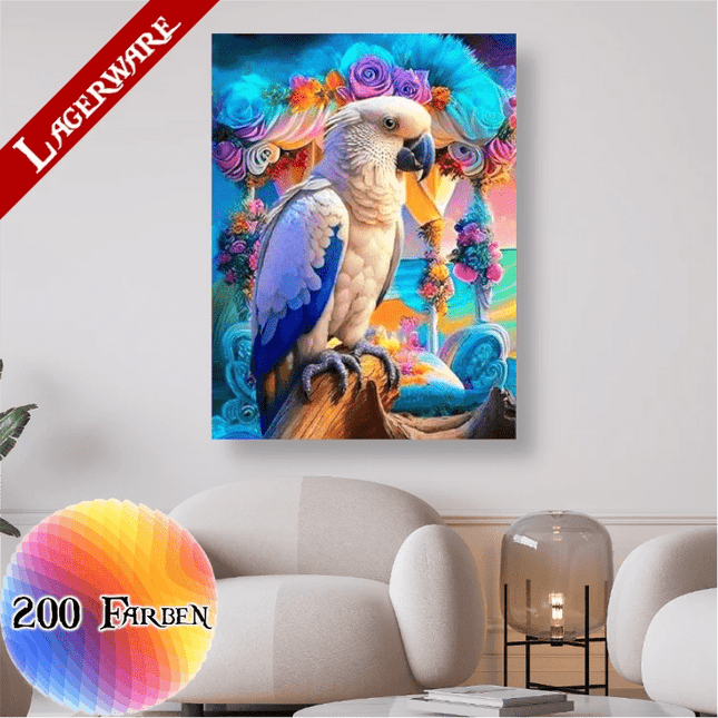 Weisser Kakadu 200 Farben LA - 5D DIY Diamond Painting
