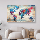 Weltkarte Grün Blau - 5D DIY Diamond Painting