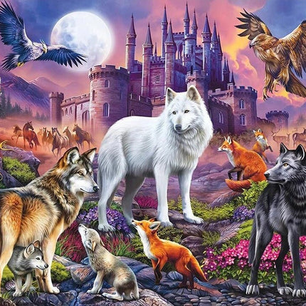 Wolf und Fuchs - Voll AB 5D DIY Diamond Painting