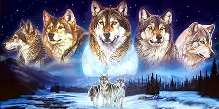 Wölfe - 5D DIY Diamond Painting