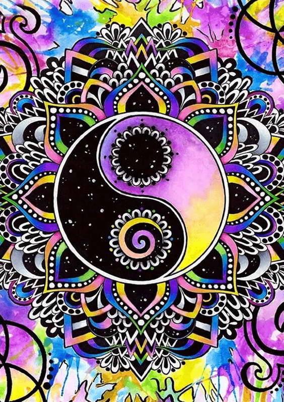 Yin und Yang Zeichen - Voll AB 5D DIY Diamond Painting