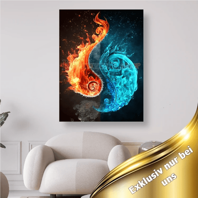 Yin Yang Wasser Feuer - 5D DIY Diamond Painting