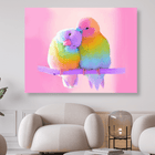 Zwei Sittiche bunt - 5D DIY Diamond Painting